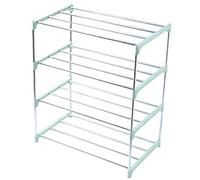 Prevessel Support de Rangement de Chaussures Durable en Acier Inoxydable, pour Une Maison Organisée, Gain de Place pour Toute la Famille, 6 X Raccords de Tuyaux (4 Niveaux)