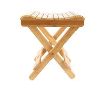 Prevessel Tabouret Pliant en Bambou Dur et Résistant à l'usure pour Douche Repose-Pieds Massage Spa Repos 12,4 X 11,2 X 11 Pouces