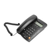 Prevessel Téléphone Fixe Appel Haute Définition pour Bureau Hôtel Famille, ABS Noir Identification de L'appelant Mains Libres TC-9200 pour Les Entreprises