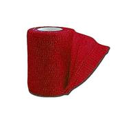 Previs - Bande Élastique PREVITNT, Bande Cohésive en Tissu Non Tissé avec Micropointes de Latex de Caoutchouc Naturel, Couleur Rouge, Extension Max 4,5 m x h 10 cm, 10 Rouleaux emballés individuellement