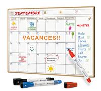 Previs Calendrier Magnetique Frigo A4 (21X29CM) avec 3 Marqueurs Premium- Planning Magnetique - Magnet Organisateur Familial Polyvalente - Tableau Magnetique Planning Mensuel Aimanté 2025 2026