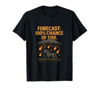 Prévision 100% Chance of Fire Unicorn Storm Graphic T-Shirt