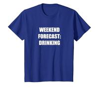 Prévisions d'alcool pour Le Week-End T-Shirt, Enfant, Bleu Royal, 10 Ans
