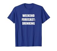 Prévisions d'alcool pour Le Week-End T-Shirt, Homme, Bleu Royal, L