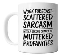 Prévisions De Travail : Sarcasme Épars Avec Une Forte Probabilité De Jurons Murmurés Tasse Pratiques Tasses Impression Tasse À Café Pour Femme Petit Déjeuner Famille 330Ml