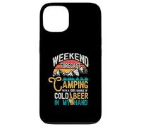 Prévisions du Week-End 100% Chance Beer in My Hand Camping Coque pour iPhone 13