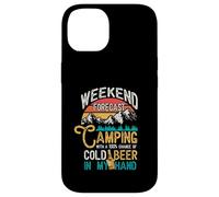 Prévisions du Week-End 100% Chance Beer in My Hand Camping Coque pour iPhone 14