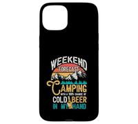 Prévisions du Week-End 100% Chance Beer in My Hand Camping Coque pour iPhone 15 Plus
