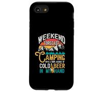 Prévisions du Week-End 100% Chance Beer in My Hand Camping Coque pour iPhone SE (2020) / 7/8