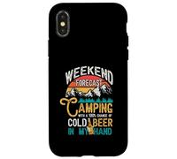 Prévisions du Week-End 100% Chance Beer in My Hand Camping Coque pour iPhone X/XS