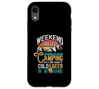 Prévisions du Week-End 100% Chance Beer in My Hand Camping Coque pour iPhone XR