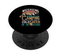 Prévisions du Week-End 100% Chance Beer in My Hand Camping PopSockets PopGrip Adhésif