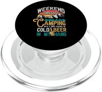 Prévisions du Week-End 100% Chance Beer in My Hand Camping PopSockets PopGrip pour MagSafe