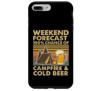 Prévisions du week-end : 100 % de chance de feu de camp et de bière froide Coque pour iPhone 7 Plus/8 Plus