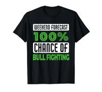 Prévisions du W nd : 100% de Chances de taureaux T-Shirt Graphique avec Valeur, Homme, Noir, S
