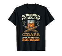 Prévisions du week-end Cigares Avec A Chance Bourbon T-Shirt