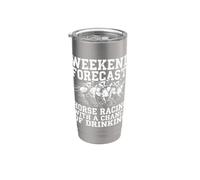 Prévisions du w nd pour les courses de chevaux Chance Of Drinking Derby Lover Gobelet isotherme en acier inoxydable double paroi