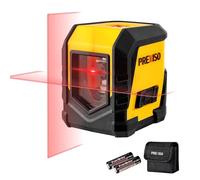 PREXISO Niveau Laser Croisé 15 m, Mode Auto-Nivelant avec Indicateur LED, Niveau Laser Horizontal et Vertical, Outil de Nivellement avec Piles pour Accrocher des Cadres