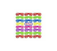 PREXTEX Mega Pack 50 paires de lunettes de soleil en plastique pour enfants, cadeaux de f te et accessoires de f te, couleurs assorties, cadeaux