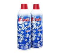 Prextex Spray de neige texturé pour l'hiver - Lot de deux bouteilles d'aérosol de 13 onces, arbre de décoration de neige artificielle et artisanat d'hiver givré pour les vacances de Windows Nieve Xmas