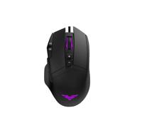 PREYON Falcon Gaming Mouse Souris de jeu robuste - capteurs Pixart PAW 3327 - vertige 12400 DPI - éclairage RGB - interrupteur Omron 20M - logiciel - poignées en caoutchouc
