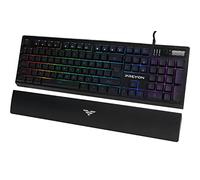 PREYON Long Claw Alpha Clavier Gamer - 104 Touches Fonctionnels - Bloc Numérique - Rétroéclairage RGB - Repose-Poignet Inclus - Antighosting - Clavier pour Joueurs
