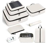 Prezon Cubes de rangement pour valise, lot de 8, organiseurs de bagages légers, cubes de rangement pour accessoires de voyage