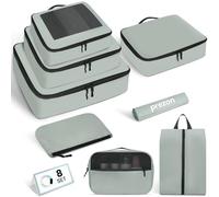 Prezon Cubes de rangement pour valise, lot de 8, organiseurs de bagages légers, cubes de rangement pour accessoires de voyage