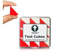 PrfcNL Cubes de Test de QI (Rouges et Blancs) - 9 Cubes de Kohs, Tests de BDT, WPPSI, WAIS IV et WISC V, amélioration de la Concentration, de la Coordination et de la mémoire, Outil de Diagnostic