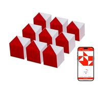 PrfcNL IQ Test Cube (Basic Red) - 9 Kohs Cubes for Block Design Test WPPSI WAIS IV and WISC V Tests