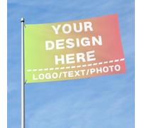 PRFELMG Drapeau personnalisé 2x3 Ft, Bannière pour Jardin et Événements Extérieurs - Ajoutez votre Photo/Logo/Texte pour une Drapeau personnalisés, Simple Face