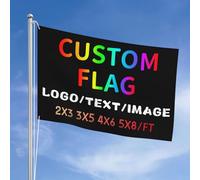 PRFELMG Drapeau Personnalisé 4x6 Ft - Créez votre bannière personnalisé avec photo, logo, texte pour jardin, camping, festival, entreprise, activité extérieure - Impression double face.