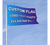 PRFELMG Drapeau personnalisé Simple Face, Ajoutez Votre Propre Texte/Logo/Photo, Drapeaux Décorative et Bannière personnalisés pour Entreprise, Cadeaux, Décorations de Maison