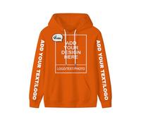 PRFELMG Hoodie personnalisé Ajoutez Votre Propre Photo/Texte, Hoodie Unisexe Hommes Femmes, créez Votre Propre nom ou Logo, Sweat personnalisé pour Couple, imprimé Devant/Dos/Manche
