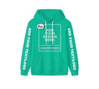 PRFELMG Hoodie personnalisé Ajoutez Votre Propre Photo/Texte, Hoodie Unisexe Hommes Femmes, créez Votre Propre nom ou Logo, Sweat personnalisé pour Couple, imprimé Devant/Dos/Manche