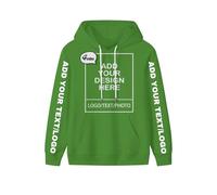 PRFELMG Hoodie personnalisé Ajoutez Votre Propre Photo/Texte, Hoodie Unisexe Hommes Femmes, créez Votre Propre nom ou Logo, Sweat personnalisé pour Couple, imprimé Devant/Dos/Manche