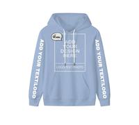 PRFELMG Hoodie personnalisé Ajoutez Votre Propre Photo/Texte, Hoodie Unisexe Hommes Femmes, créez Votre Propre nom ou Logo, Sweat personnalisé pour Couple, imprimé Devant/Dos/Manche