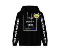 PRFELMG Hoodie personnalisé Créez Votre Propre Sweat, Hoodies personnalisés Unisexe pour Hommes Femmes avec Texte & Photo/nom/Logo, Sweats personnalisés pour Couple