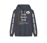 PRFELMG Hoodies personnalisés pour Hommes Femmes Unisexe, Hoodie personnalisé avec Votre Texte, Image, Logo, nom, Sweat Doux personnalisé, Hoodie de Couple personnalisé