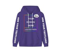 PRFELMG Hoodies personnalisés pour Hommes Femmes Unisexe, Hoodie personnalisé avec Votre Texte, Image, Logo, nom, Sweat Doux personnalisé, Hoodie de Couple personnalisé