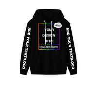 PRFELMG Hoodies personnalisés pour Hommes Femmes Unisexe, Hoodie personnalisé avec Votre Texte, Image, Logo, nom, Sweat Doux personnalisé, Hoodie de Couple personnalisé