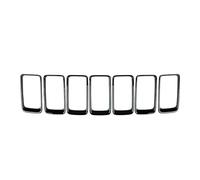 PRFGSGVBV Calandre Avant Voiture 7 Pièces/Ensemble pour Grand pour Cherokee 2014 2015 2016 Calandre Pare-Chocs Avant Gril Inséré Revêtement D'habillage D'anneau(Black)
