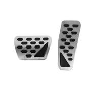 PRFGSGVBV Couvre Pédale Embrayage Pédales Voiture Coussinets Pédales Couverture Pédale Frein À Gaz Auto Aluminium pour Wrangler pour JL 2018-2024 Revêtement Pédale Frein(Silver)