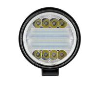 PRFGSGVBV Phare Avant 1 Pièce Pour 4x4 Pour Offroad ATV UTV Tracteur Travail 24LED 72W Lampe Yeux D'ange Barre De Phare Ronde Assemblage D'éclairage De Voiture Projecteur Avants(Blue)