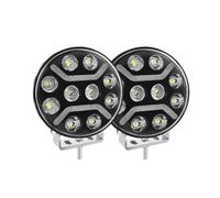 PRFGSGVBV Phare Avant Feu Antibrouillard Rond Pour Tracteur Pour Camion 4x4 4WD 12V 24V Voiture 9 Pouces Jaune Et Blanc Led DRL Accessoires Pour Tout-terrain Projecteur Avants(2PC 9inch Welcome)