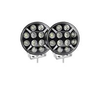 PRFGSGVBV Phare Avant Feu Antibrouillard Rond Pour Tracteur Pour Camion 4x4 4WD 12V 24V Voiture 9 Pouces Jaune Et Blanc Led DRL Accessoires Pour Tout-terrain Projecteur Avants(2PC 9inch Flashing)