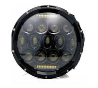 PRFGSGVBV Phare Pour Suzuki Pour Samurai 4x4 7 "7 Pouces LED DRL H4 Halo Phares Avec Anneau Clignotant Ambre Phares Avant Ensemble(75W headlight balck)