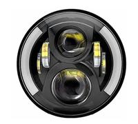 PRFGSGVBV Phare Pour Suzuki Pour Samurai 4x4 7 "7 Pouces LED DRL H4 Halo Phares Avec Anneau Clignotant Ambre Phares Avant Ensemble(50w Halo light Black)