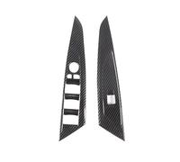PRFGSGVBV Poignée Porte Intérieure Autocollant Décoratif pour Bouton De Lève-vitre De Voiture pour Série 4 pour G22 pour G23 pour G26 2020 - 2023 Intérieur Tirette Porte(Style A Carbon Fiber)