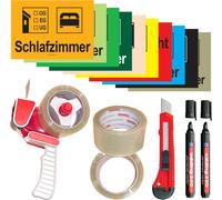 PRICARO Autocollants de déménagement "Kit complet appartement", 85 pièces